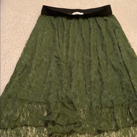 Lace Lularoe Hunter Green Lucy Skirt